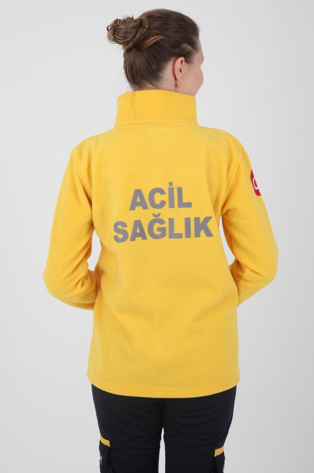 Acil Sağlık Sarı Fermuarlı Swit (Unisex)