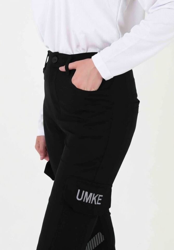 Yeni UMKE Siyah Likralı Outdoor Pantolon (Unisex-Slimfit)