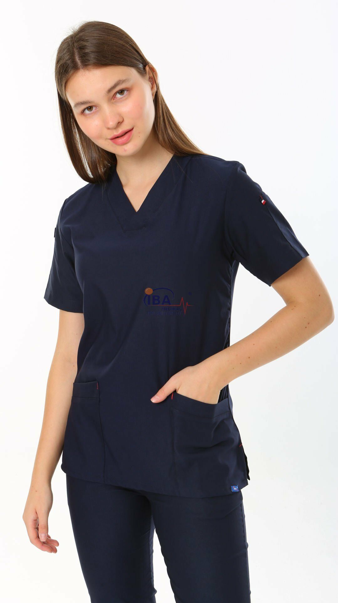 İ-Cool U Yaka Likralı Cerrahi Takım XL-46/48 Beden - Lacivert