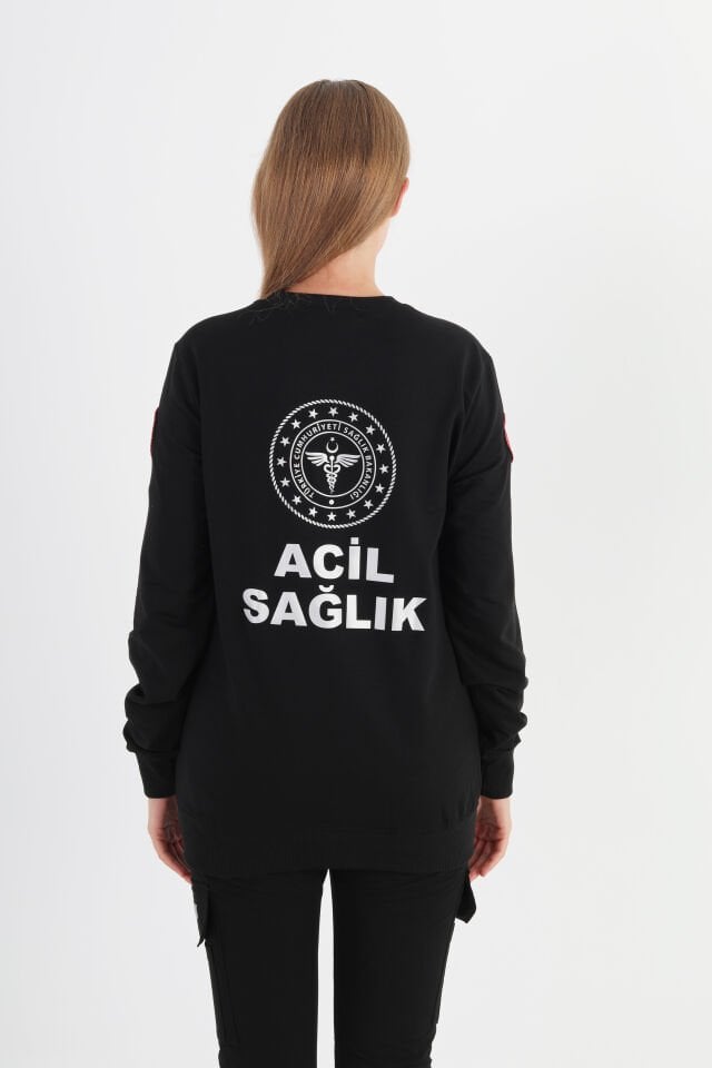 Yeni 112 Acil Sağlık Sıfır Yaka Mevsimlik Swit (Unisex)