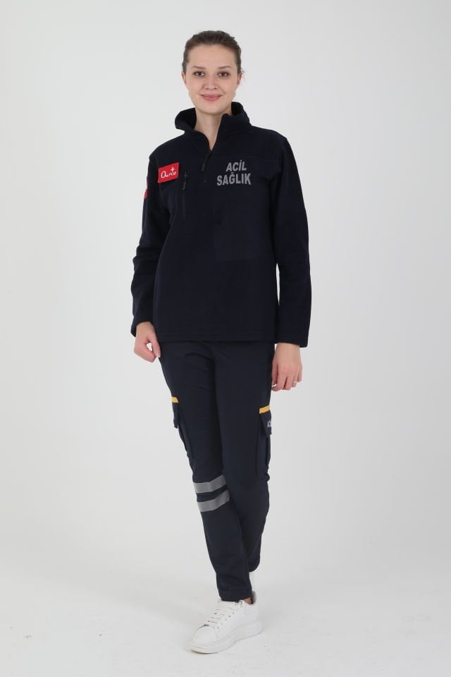 Acil Sağlık Lacivert Fermuarlı Swit (Unisex)