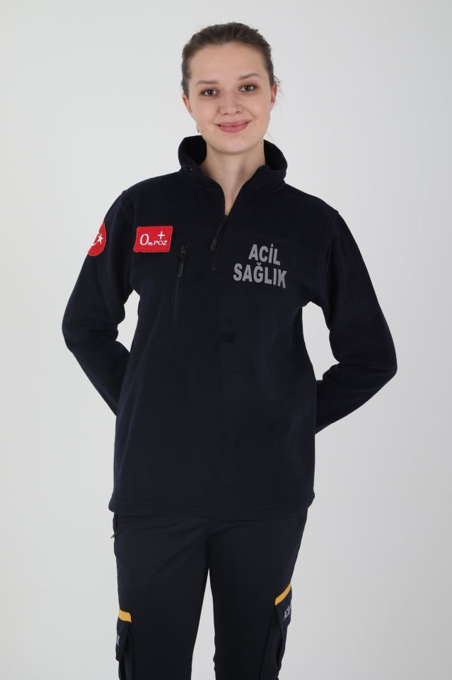 Acil Sağlık Lacivert Fermuarlı Swit (Unisex)