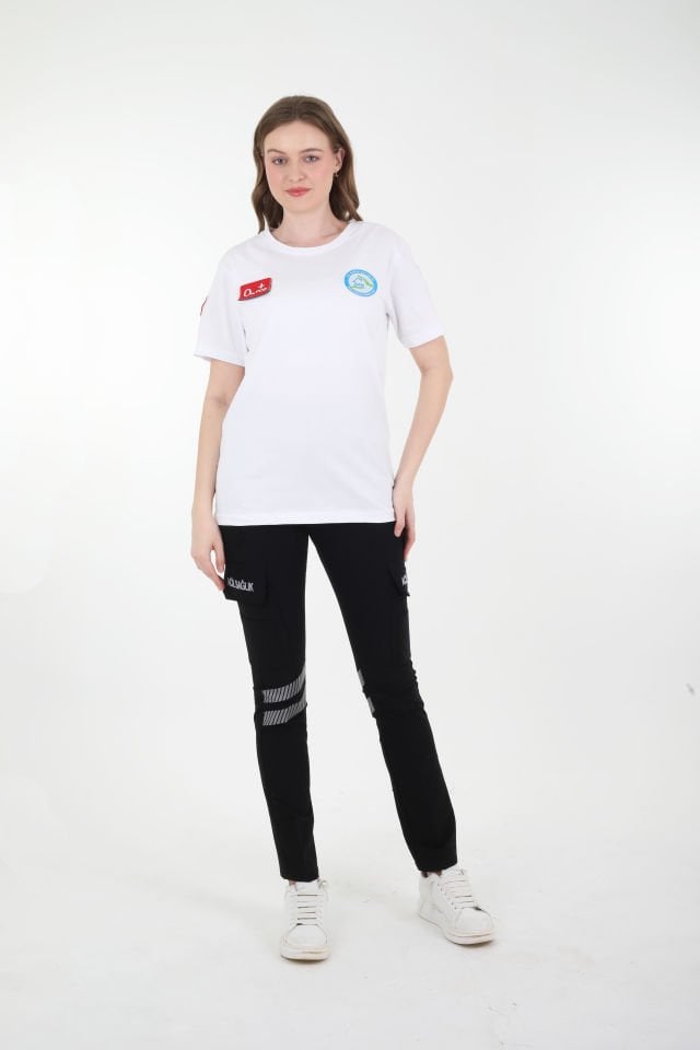 Evde Sağlık Beyaz Penye T-shirt (Unisex)