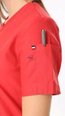 İ-Cool U Yaka Likralı Cerrahi Takım 3XL-54/56 Beden - Nar Çiçeği