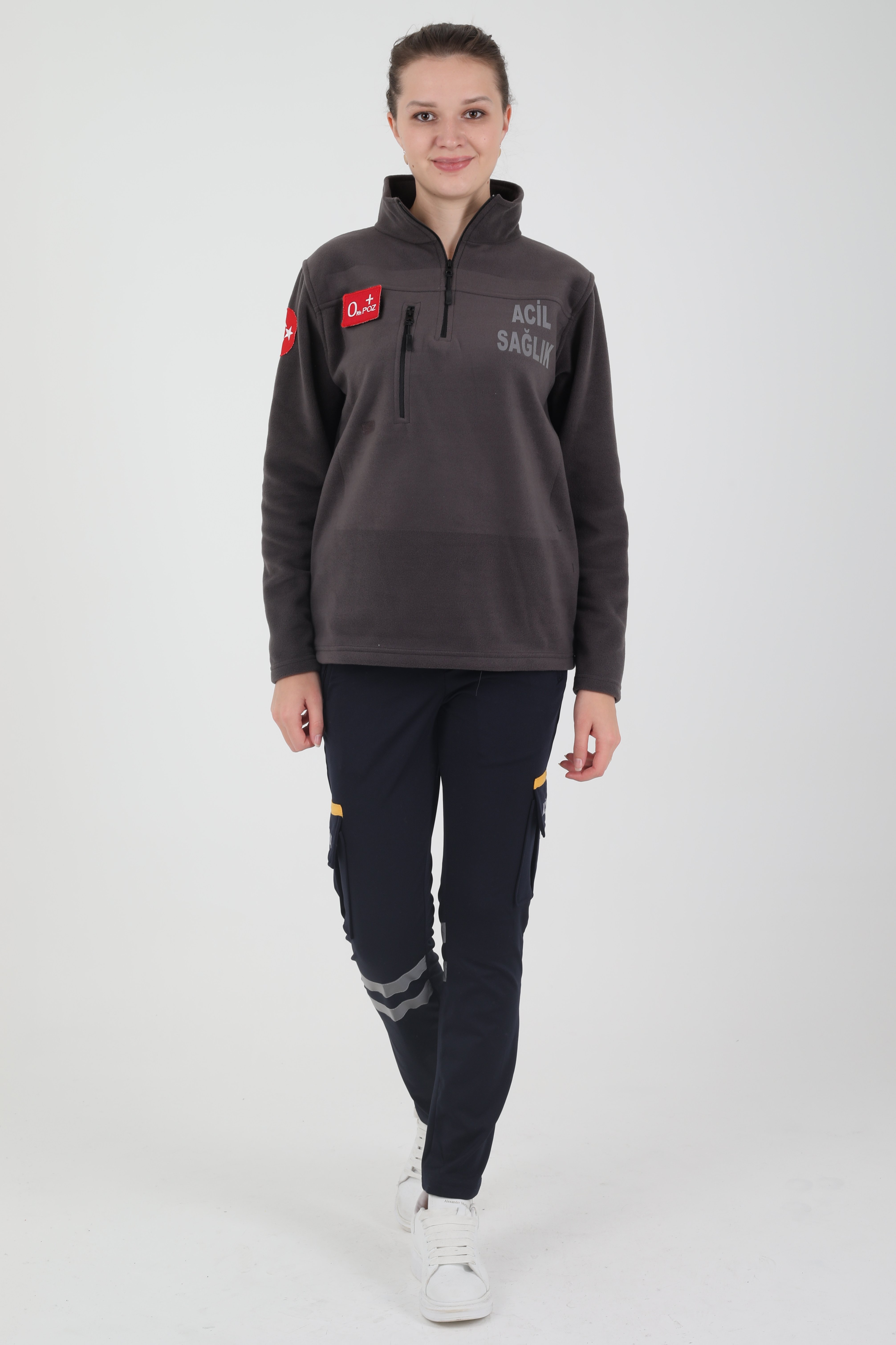 Acil Sağlık Füme Fermuarlı Swit (Unisex)