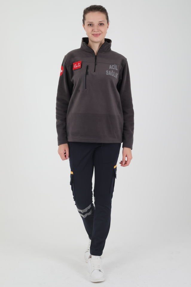 Acil Sağlık Füme Fermuarlı Swit (Unisex)