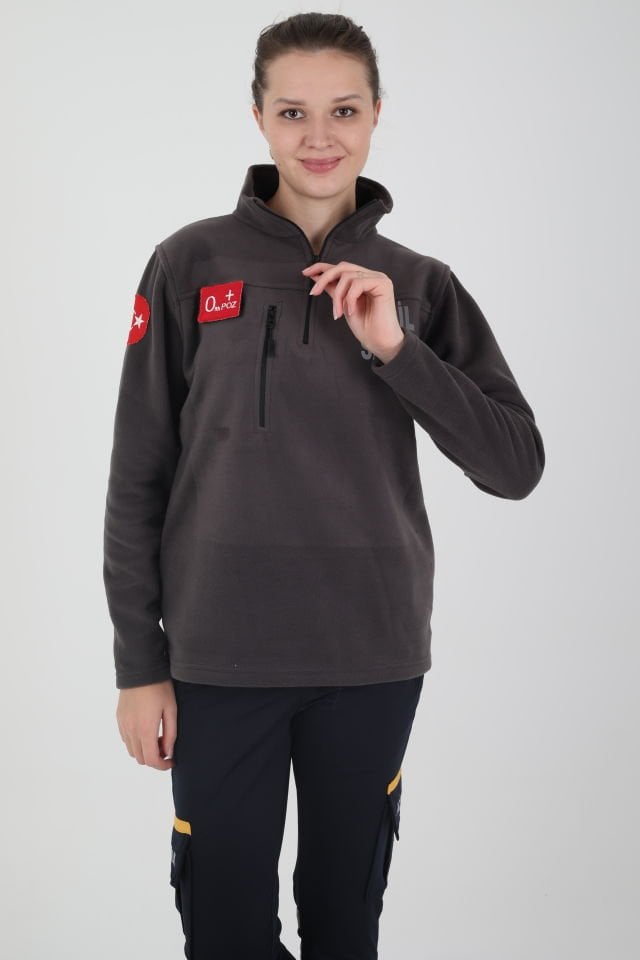 Acil Sağlık Füme Fermuarlı Swit (Unisex)