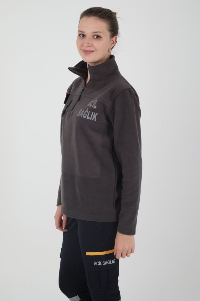 Acil Sağlık Füme Fermuarlı Swit (Unisex)