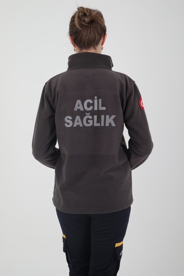 Acil Sağlık Füme Fermuarlı Swit (Unisex)