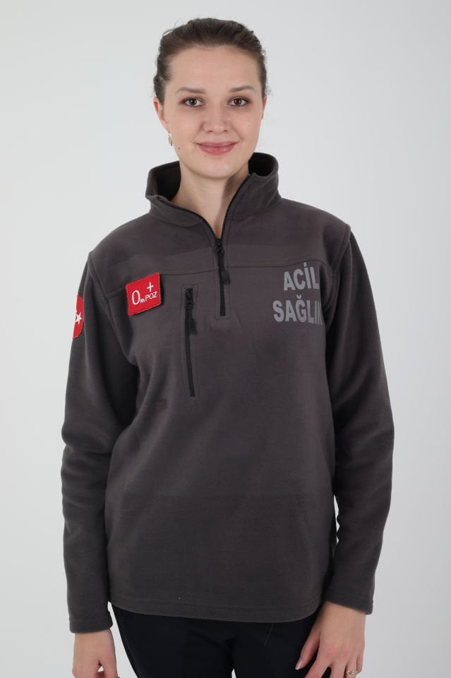 Acil Sağlık Füme Fermuarlı Swit (Unisex)
