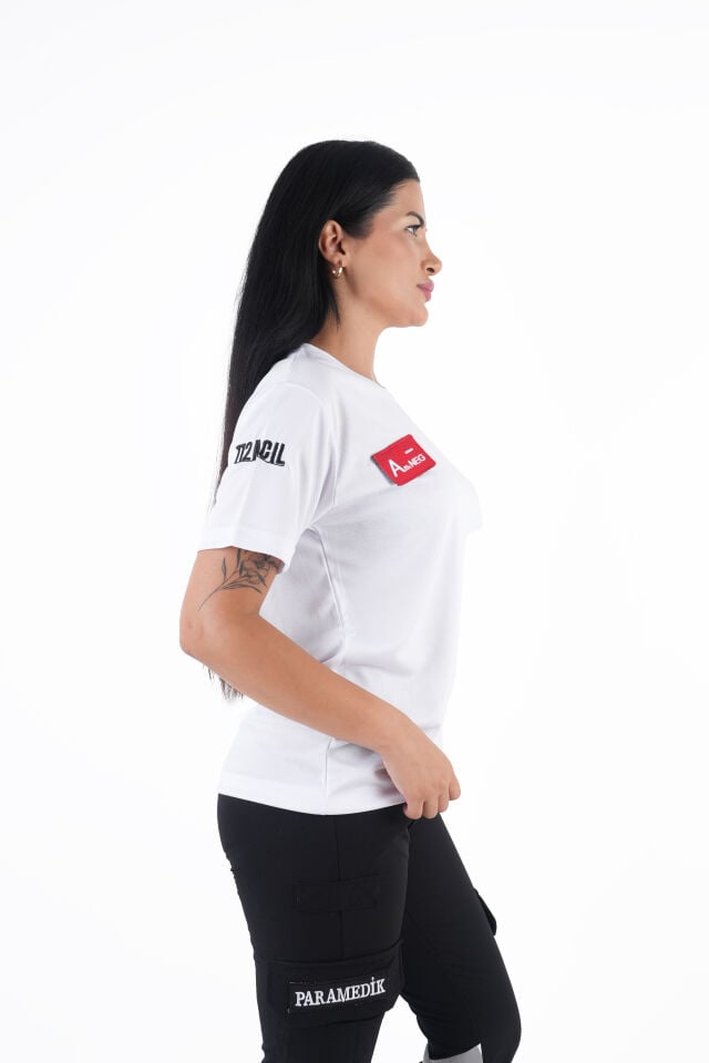 Sağlık Bakanlığı 112 Acil Beyaz Comfort Sıfır Yaka (Unisex-Fileli)