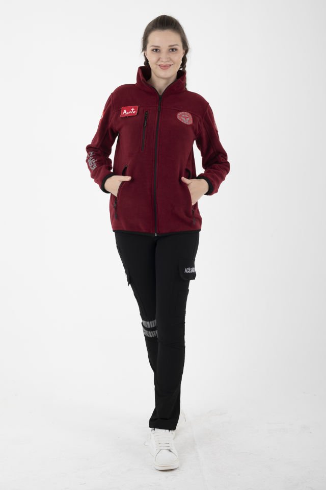 Yeni Bordo 112 Acil Sağlık Polar (Unisex)