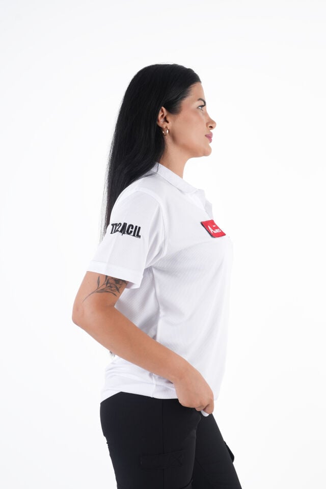 Sağlık Bakanlığı 112 Acil Beyaz Lacost Kısa Kol (Unisex)