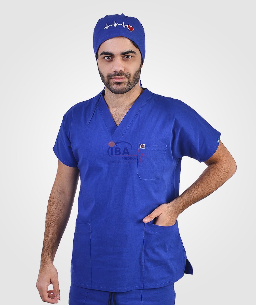 Sax Mavisi Alpaka Cerrahi Takım Scrubs