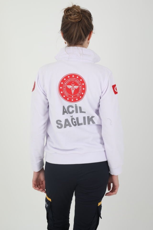 Yeni Acil Sağlık Beyaz Polar (Unisex)