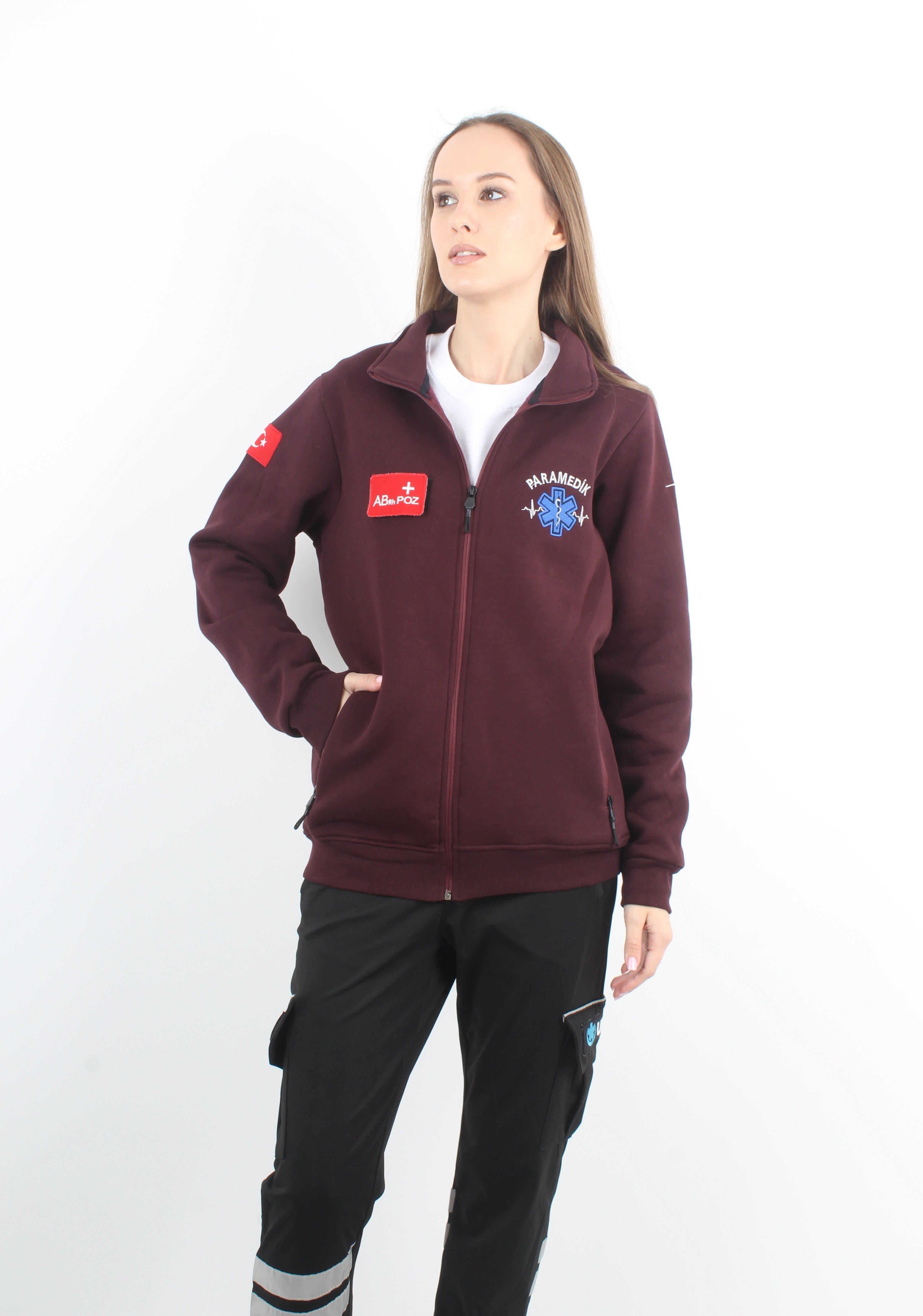 Paramedik Bordo Polar (Unisex-3 İplik Kumaş)