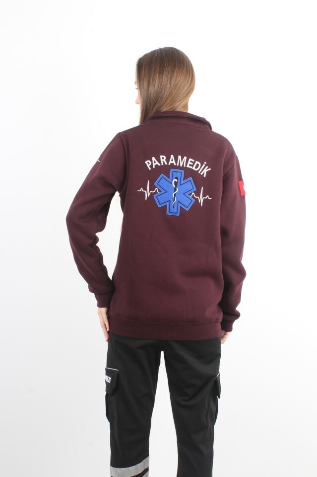 Paramedik Bordo Polar (Unisex-3 İplik Kumaş)