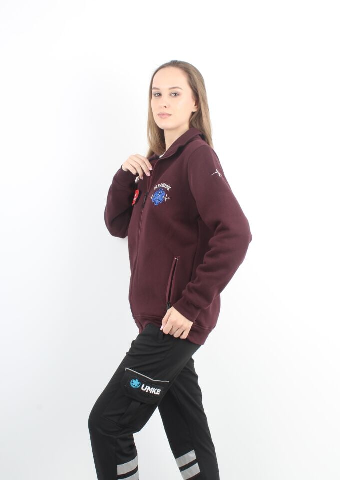 Paramedik Bordo Polar (Unisex-3 İplik Kumaş)