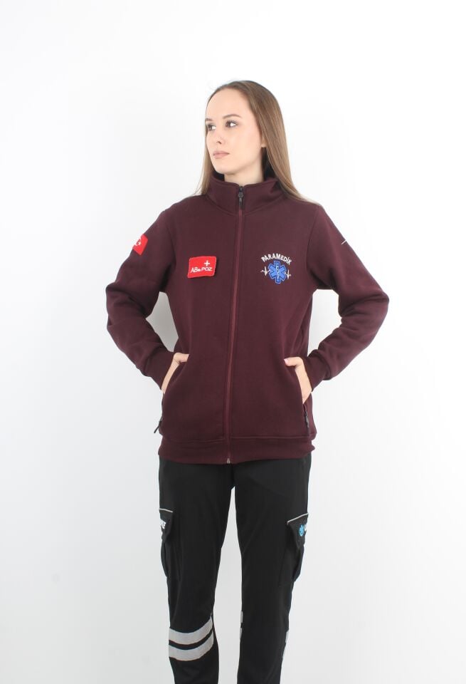 Paramedik Bordo Polar (Unisex-3 İplik Kumaş)