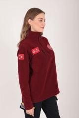 Yeni Bordo Fermuarlı 112 Acil Sağlık Swit (Unisex)