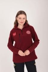 Yeni Bordo Fermuarlı 112 Acil Sağlık Swit (Unisex)