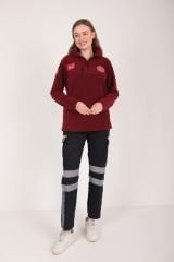 Yeni Bordo Fermuarlı 112 Acil Sağlık Swit (Unisex)