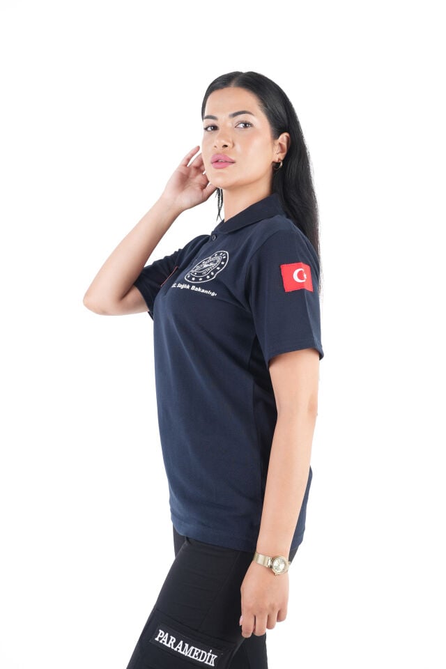 Sağlık Bakanlığı 112 Acil Lacivert Lacost T-shirt (Unisex)