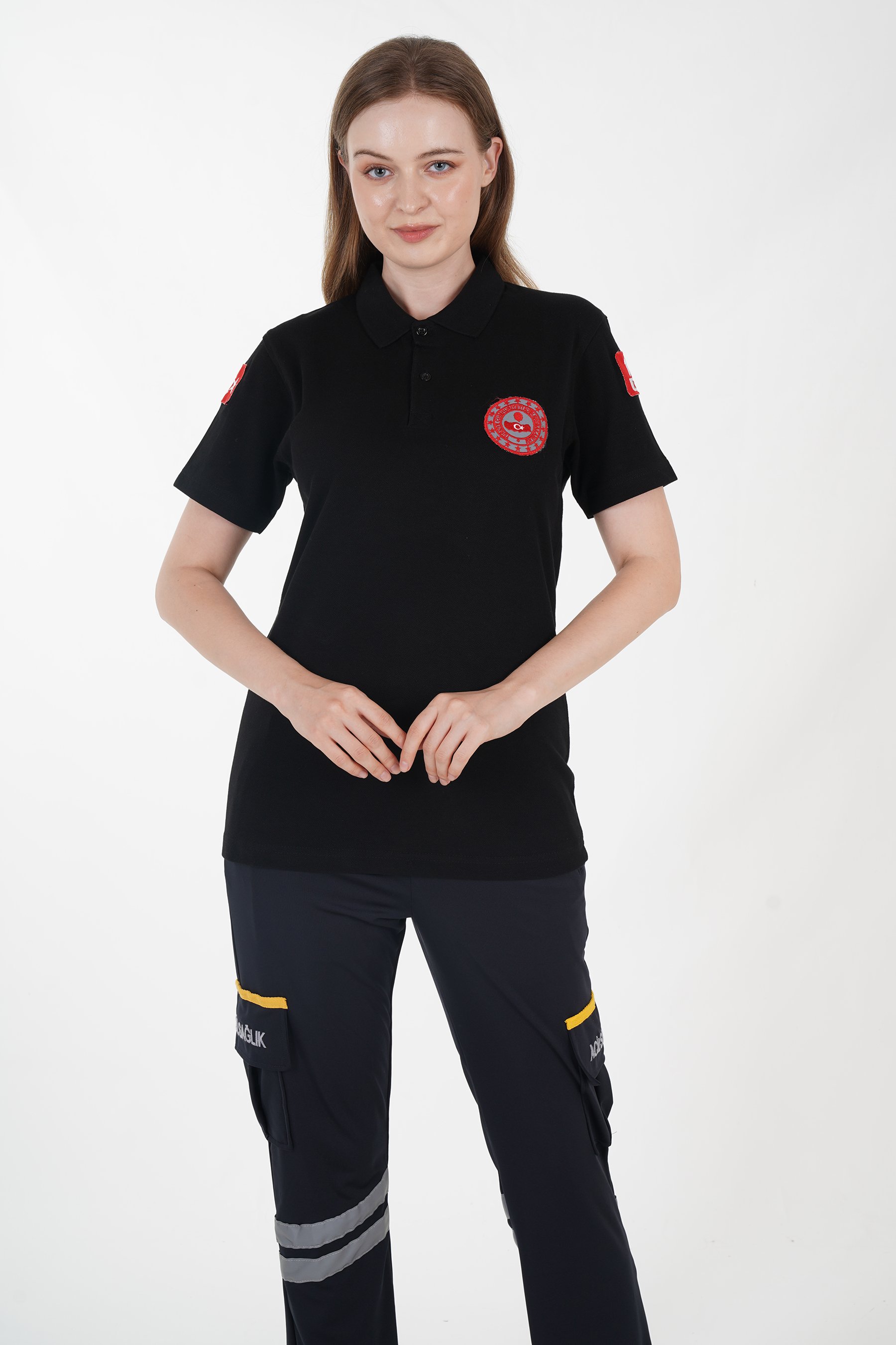 112 Acil Çağrı Merkezi Siyah Lacost T-shirt (Unisex)