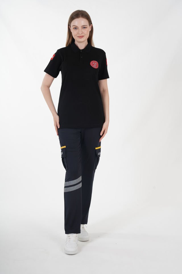 112 Acil Çağrı Merkezi Siyah Lacost T-shirt (Unisex)