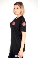 112 Acil Sağlık Siyah V Yaka Comfort T-shirt (Fileli-Unisex)