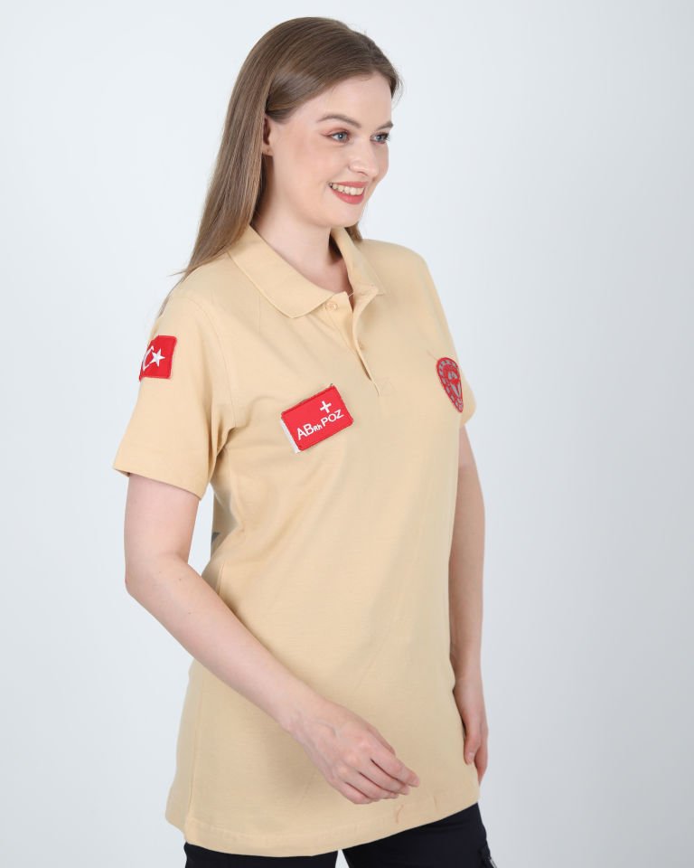 Yeni 112 Acil Sağlık Bej Lacost T-shirt(Unisex)