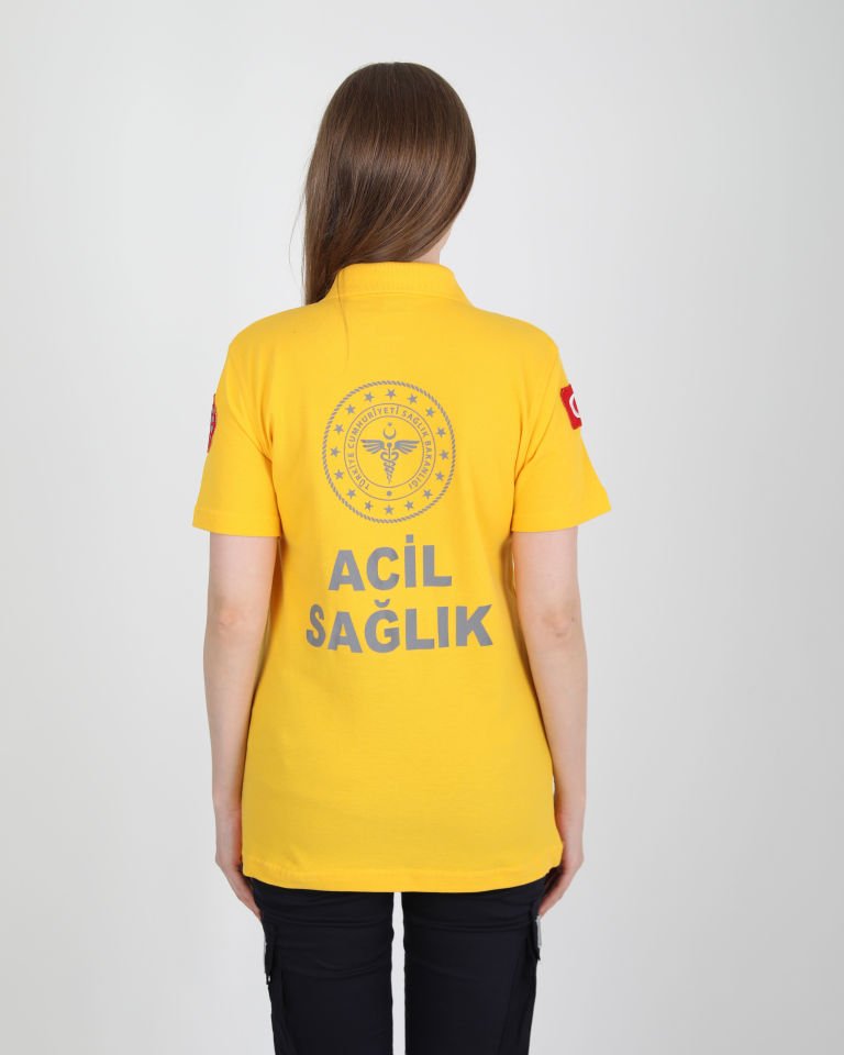 Yeni 112 Acil Sağlık Bej Lacost T-shirt(Unisex)