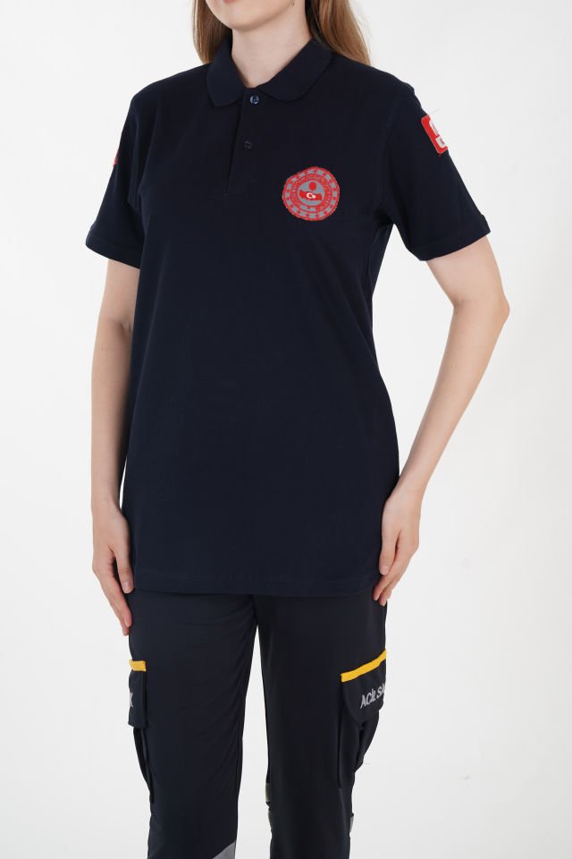 112 Acil Çağrı Merkezi Lacivert Lacost T-shirt (Unisex)