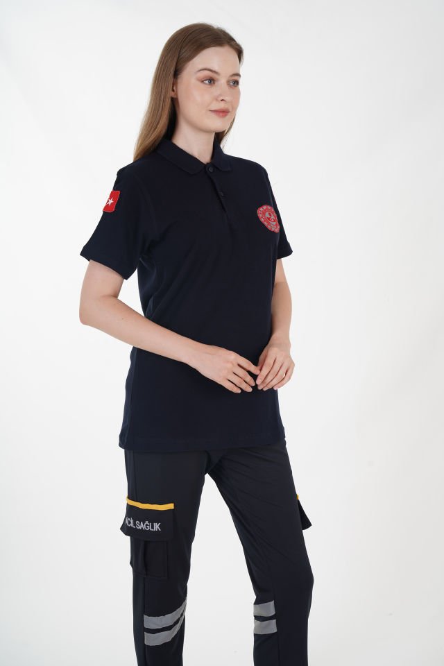 112 Acil Çağrı Merkezi Lacivert Lacost T-shirt (Unisex)