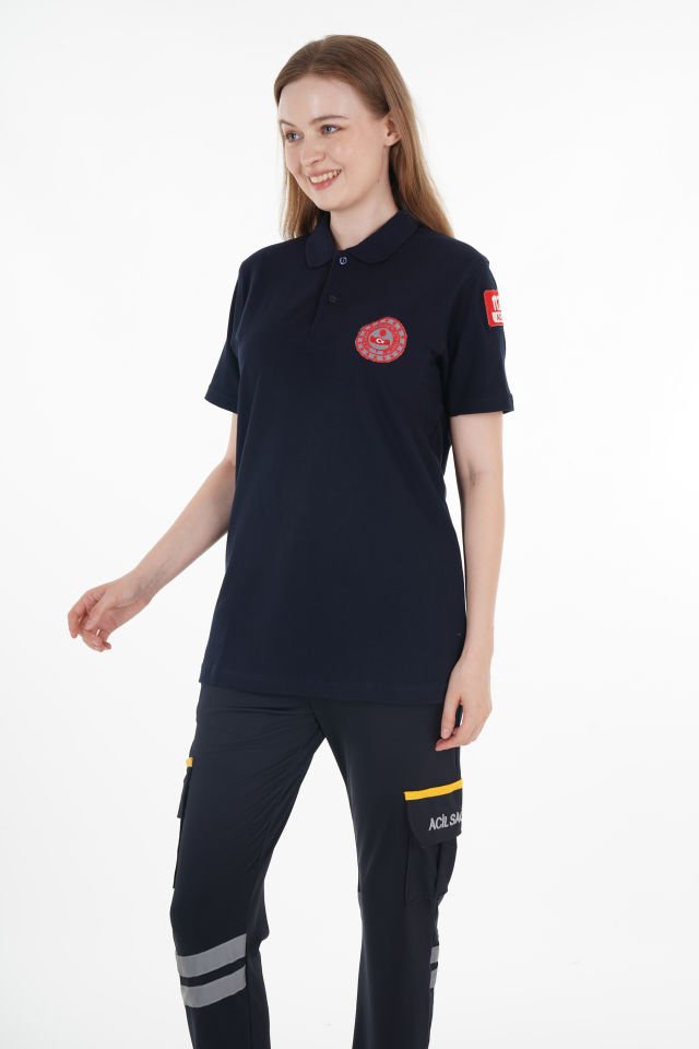 112 Acil Çağrı Merkezi Lacivert Lacost T-shirt (Unisex)