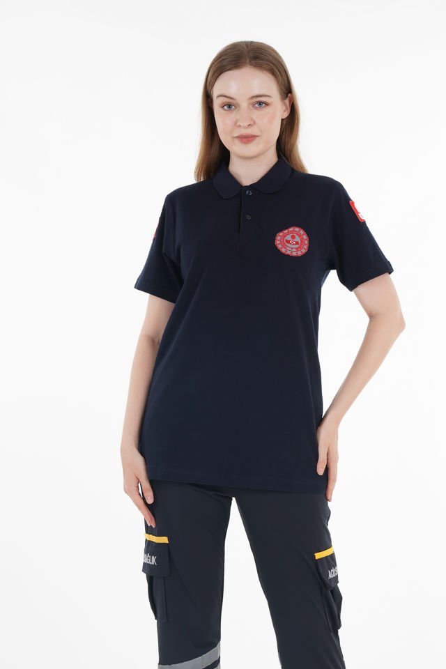 112 Acil Çağrı Merkezi Lacivert Lacost T-shirt (Unisex)