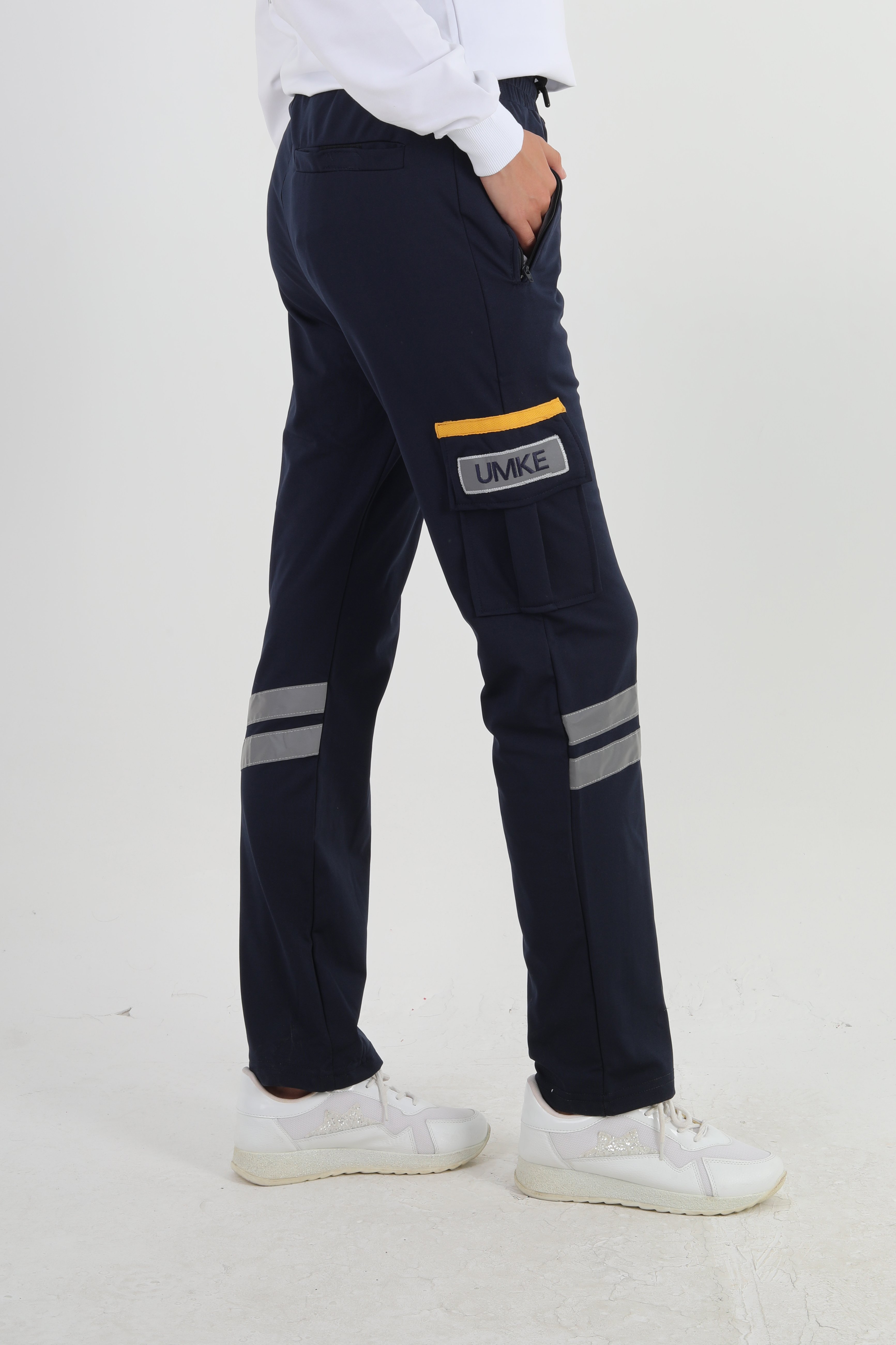 UMKE Lacivert Kışlık Likralı Eşofman Pantolon (Unisex)