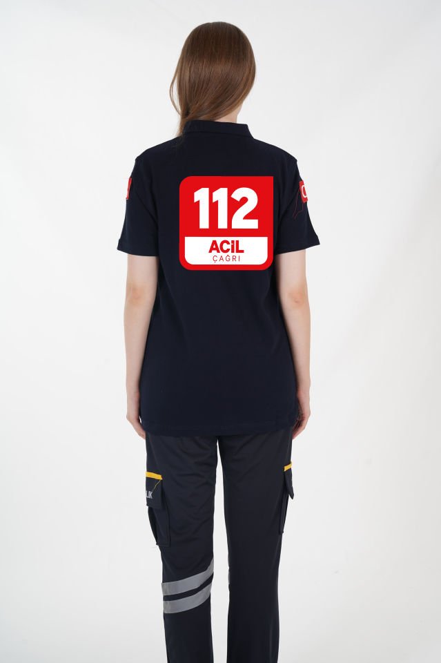 112 Acil Çağrı Merkezi Lacivert Lacost T-shirt (Unisex)