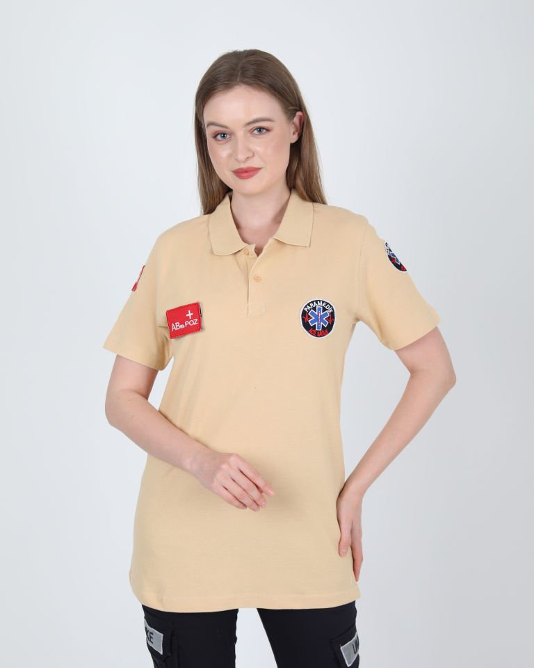 Yeni Paramedik Bej Lacost T-shirt(Unisex)