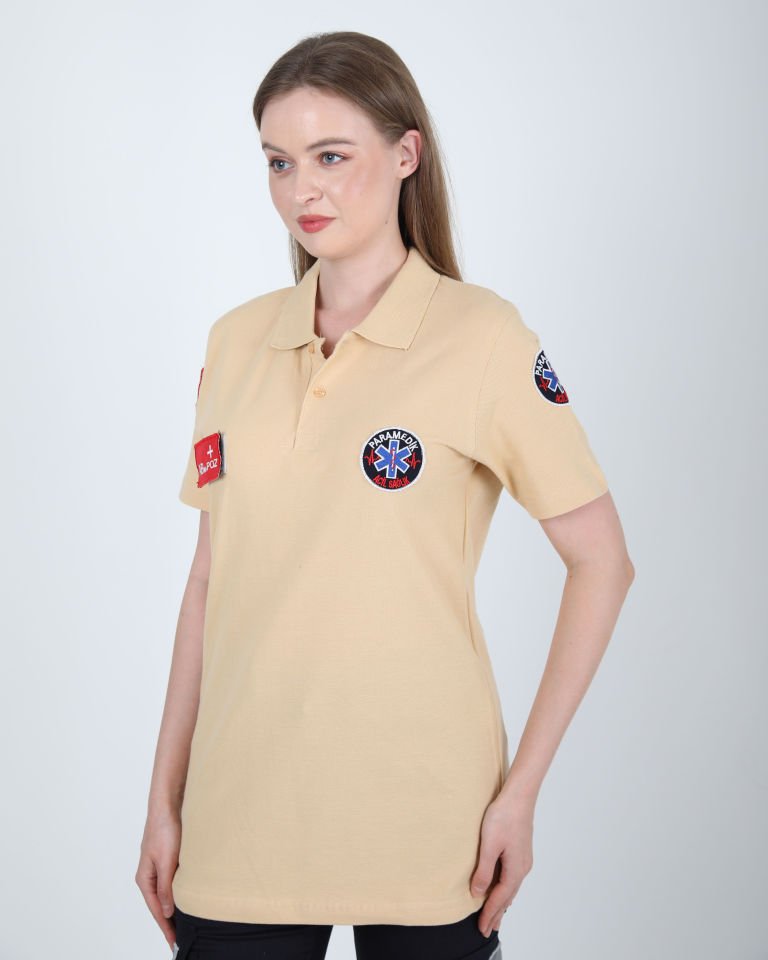 Yeni Paramedik Bej Lacost T-shirt(Unisex)