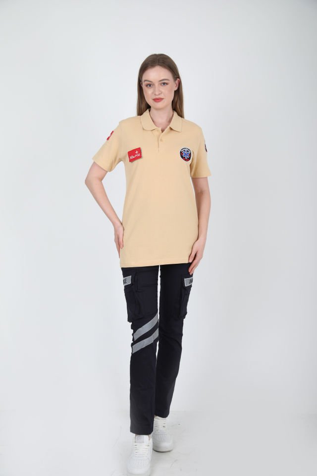 Yeni Paramedik Bej Lacost T-shirt(Unisex)