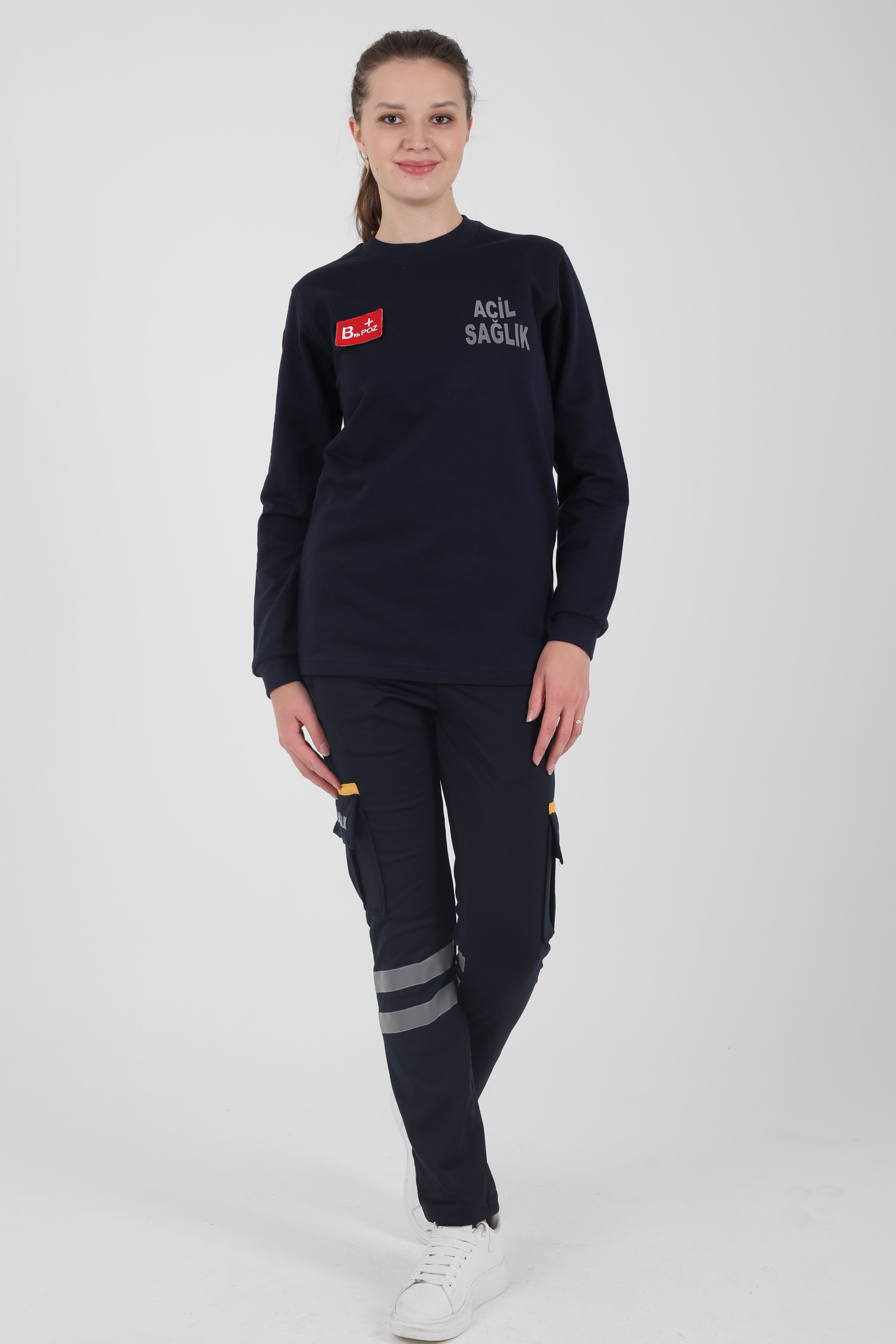 Acil Sağlık Lacivert Sıfır Yaka Swit (Unisex-2 İplik)
