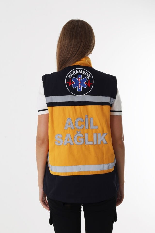 Paramedik Sarı Yelek (Unisex)