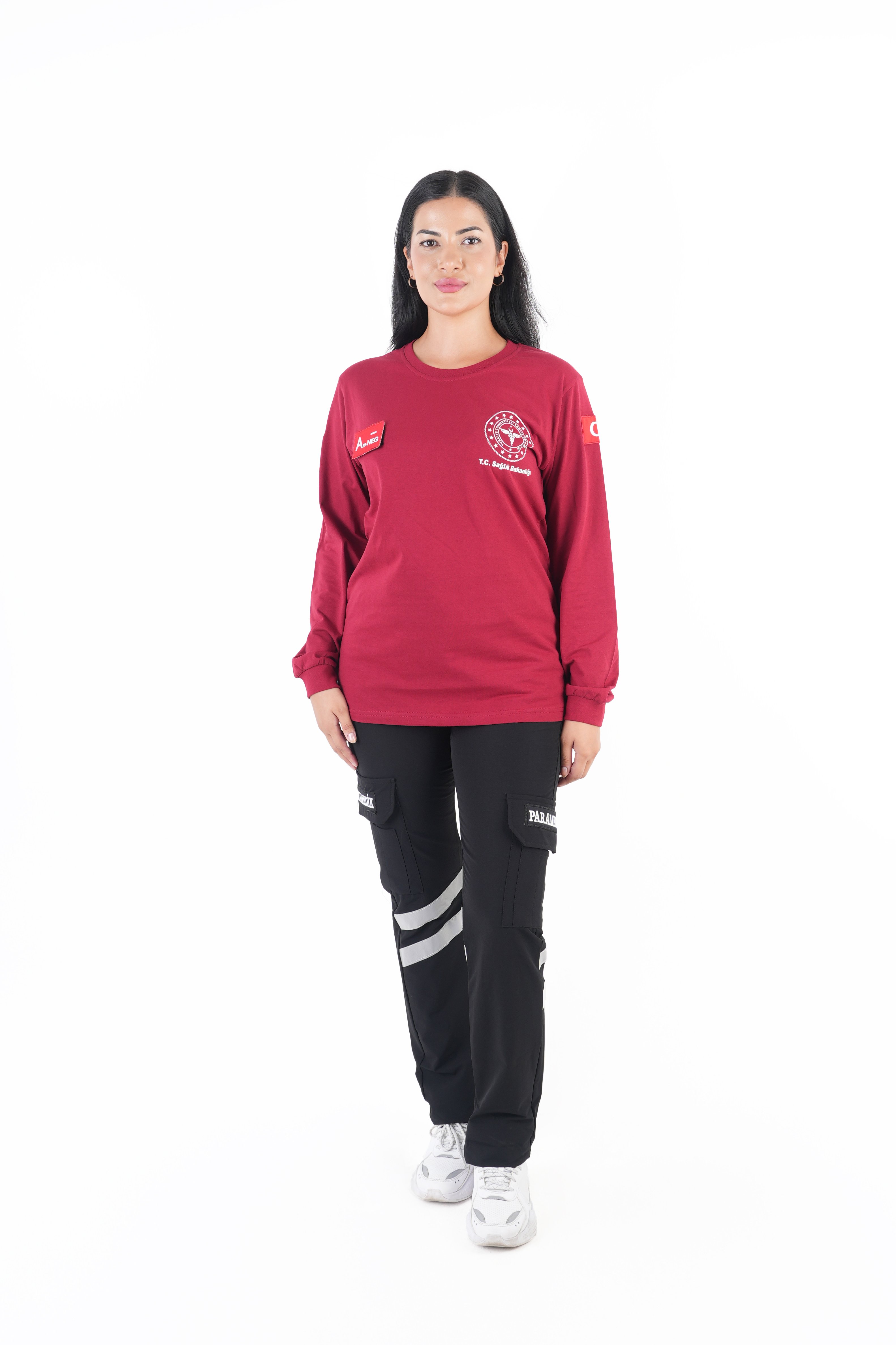 Sağlık Bakanlığı 112 Acil Bordo Penye Uzun Kol (Unisex)