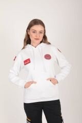 Yeni Evde Sağlık Beyaz Kapşonlu Swit (Unisex)