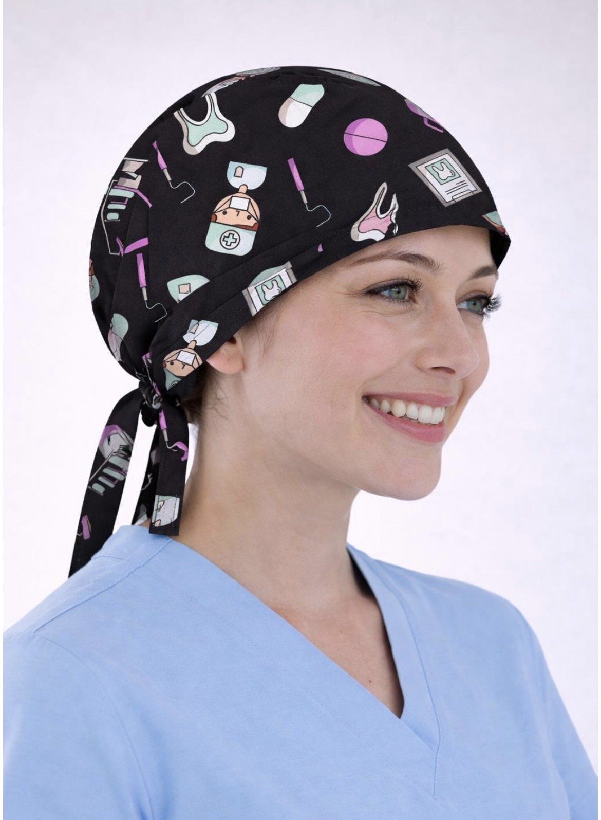 Medikal Siyah Desenli Bone