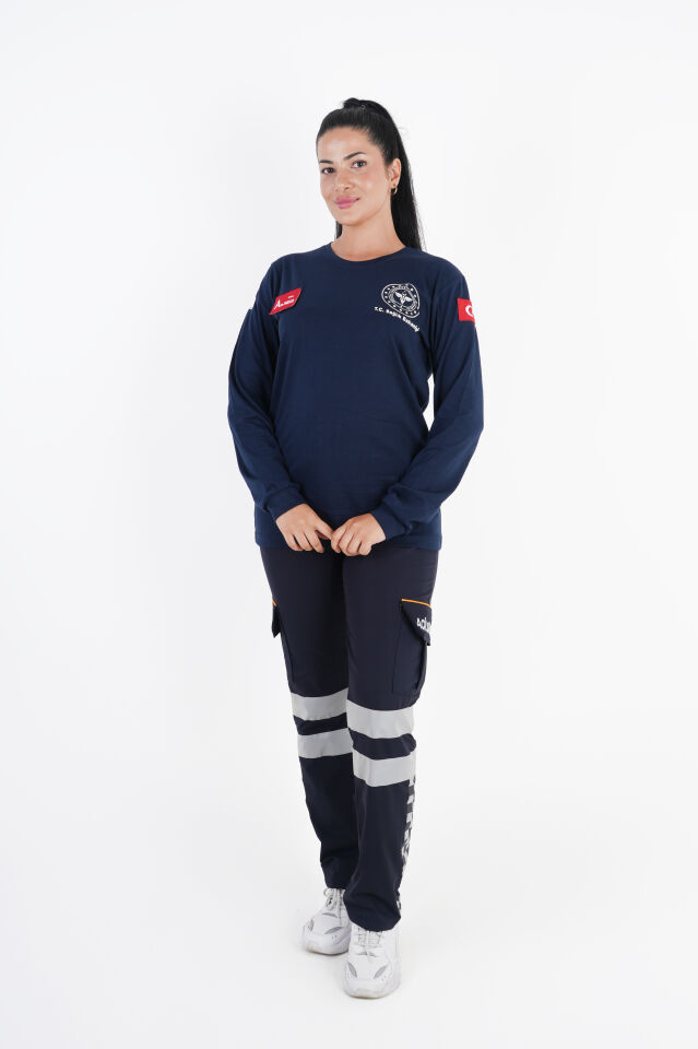 Sağlık Bakanlığı 112 Acil Lacivert Penye Uzun Kol (Unisex)