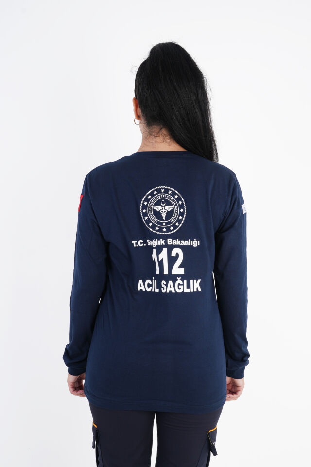Sağlık Bakanlığı 112 Acil Lacivert Penye Uzun Kol (Unisex)