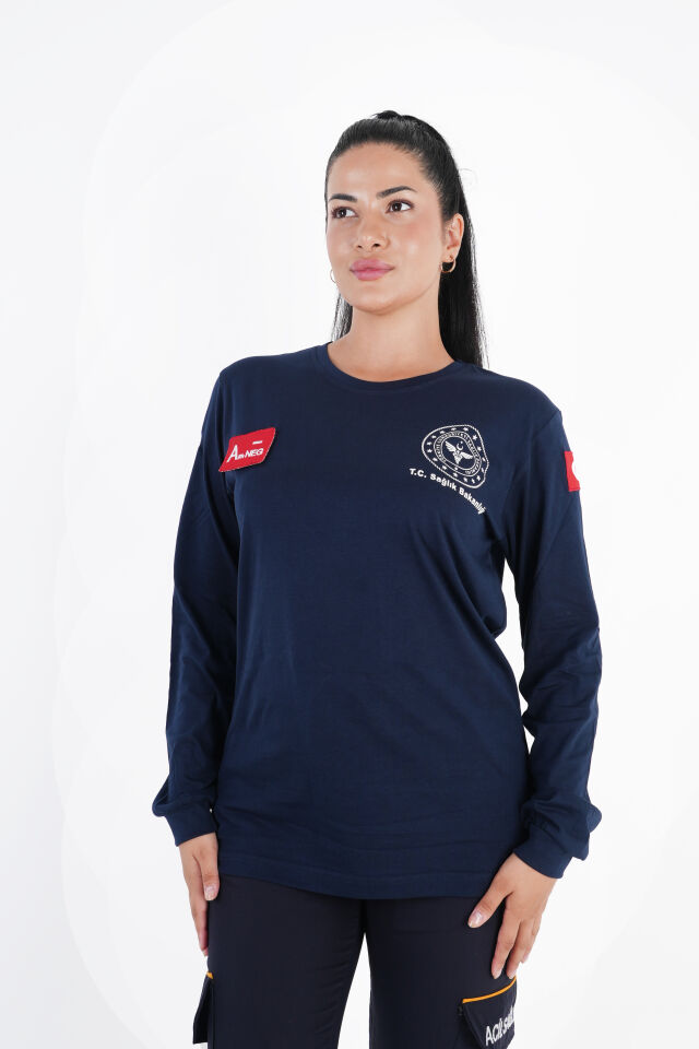 Sağlık Bakanlığı 112 Acil Lacivert Penye Uzun Kol (Unisex)