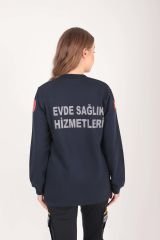 Yeni Evde Sağlık Sıfır Yaka Lacivert Swit (Unisex)